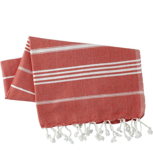 Peskir Ellen red - handwoven / hammam towel XS