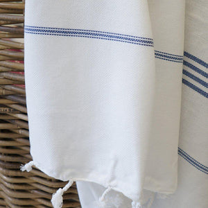Peskir Ellen white - handwoven / hammam towel XS