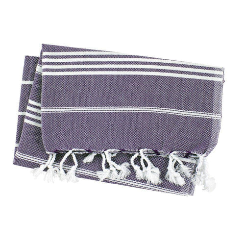 Peskir Ellen purple - handwoven / hammam towel XS