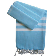 Download the image in the gallery viewer, Hamam cloth Mavi handwoven - turquoise - Hamamista