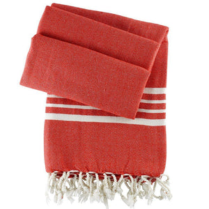 Hamam cloth Leyla hand-woven and pre-washed - red - Hamamista