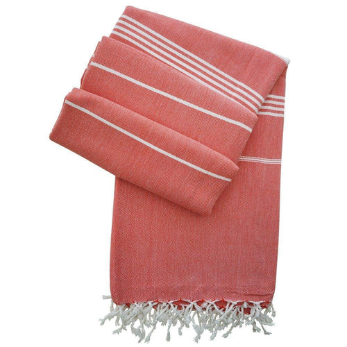 Hamam towel extra long Ellen handwoven - red - Hamamista