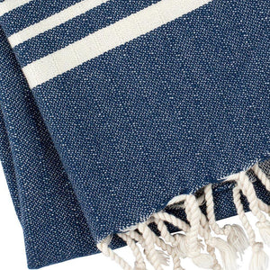 Peskir Leyla grey-blue - hand-woven and pre-washed / Hamam cloth XS - Hamamista