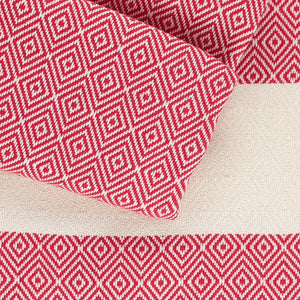 Hamam cloth Charlotte red - handwoven - Hamamista