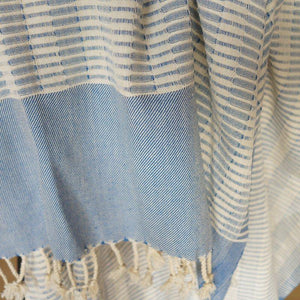 Hamam cloth Claude blue - handwoven - Hamamista