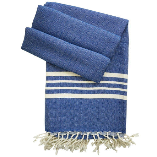 Hamam cloth Leyla hand-woven and pre-washed - royal blue - Hamamista