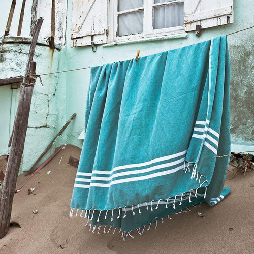Hamam towel XXL Mavi handwoven - green - Hamamista