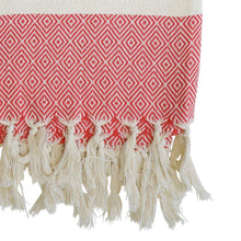 Download the image in the gallery viewer, Hamam cloth Charlotte red - handwoven - Hamamista