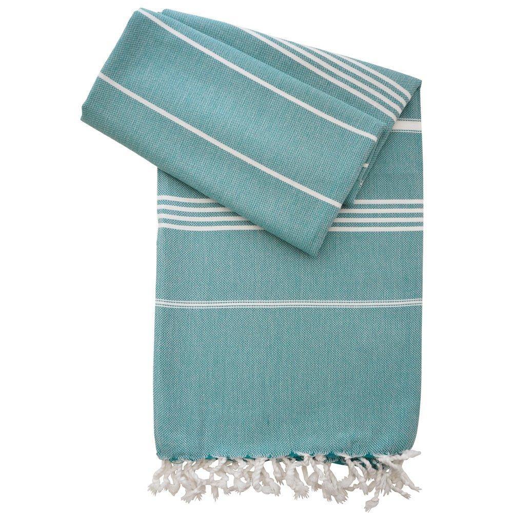 Hamam towel extra long Ellen handwoven - petrol - Hamamista