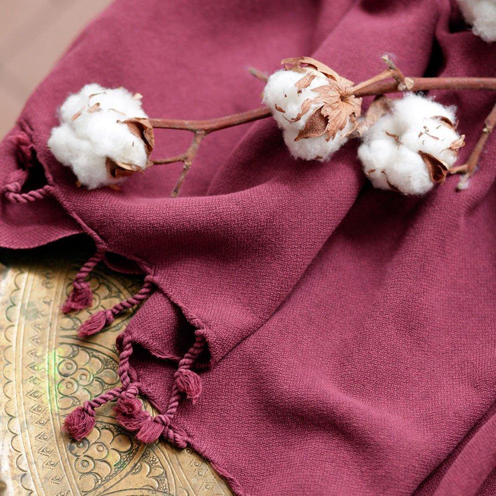 Hamam cloth Lale berry red - handwoven - Hamamista