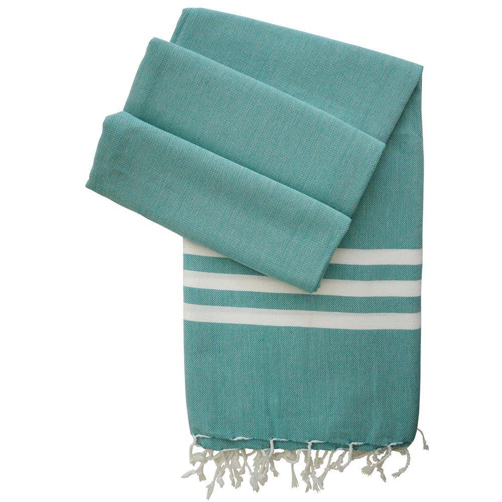 Hamam towel Mavi extra long - handwoven, petrol green - Hamamista