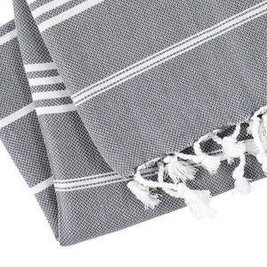 Peskir Ellen grey - handwoven / hammam towel XS