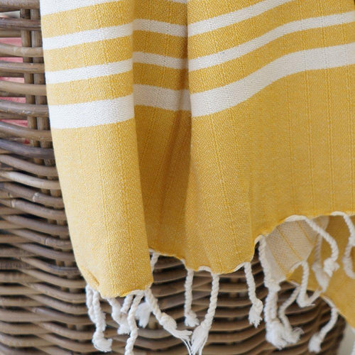 Peskir Leyla yellow - hand-woven and pre-washed - / Hamam cloth XS - Hamamista