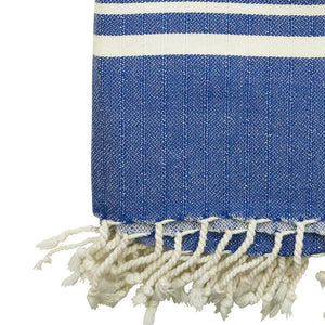 Hamam cloth Leyla hand-woven and pre-washed - royal blue - Hamamista