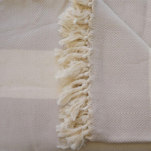 Hamam Blanket / Plaid Charles beige by Hamamista