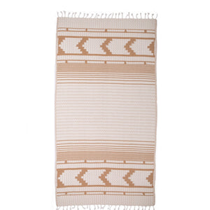 Hamam towel organic Aztec pattern terracotta 100 % organic cotton