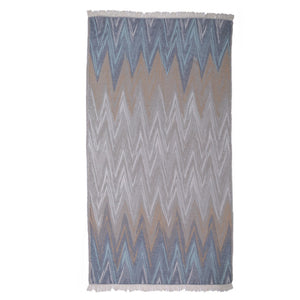 Organic jagged pattern in shades of grey made from 100% organic cotton