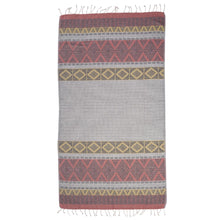 Download the image in the gallery viewer, Hamam cloth organic ethnic pattern yellow-red 100 % organic cotton