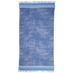 Hamam towel organic melange blue from 100 % organic cotton