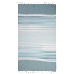 Hamam towel organic fine stripes green from 100 % organic cotton