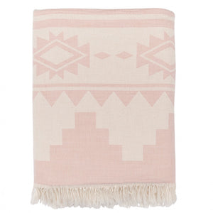 Jackie Aztec Pattern Hamam Towel Rosé