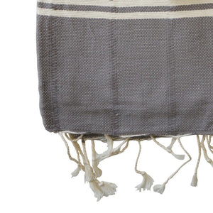 Hamam Towel Bella hand-woven and pre-washed - grey