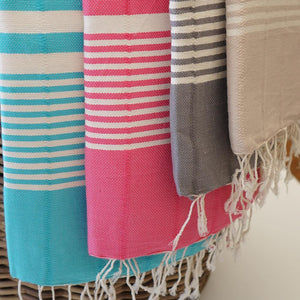Hamam Towel Bella hand-woven and pre-washed - turquoise