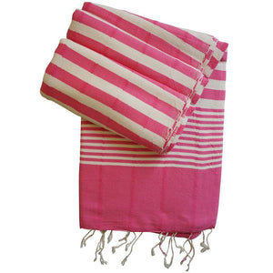 Hamam Towel Bella hand-woven and pre-washed - pink