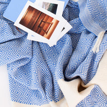 Download the image in the gallery viewer, Hamam cloth Charlotte jeans blue - handwoven by Hamamista
