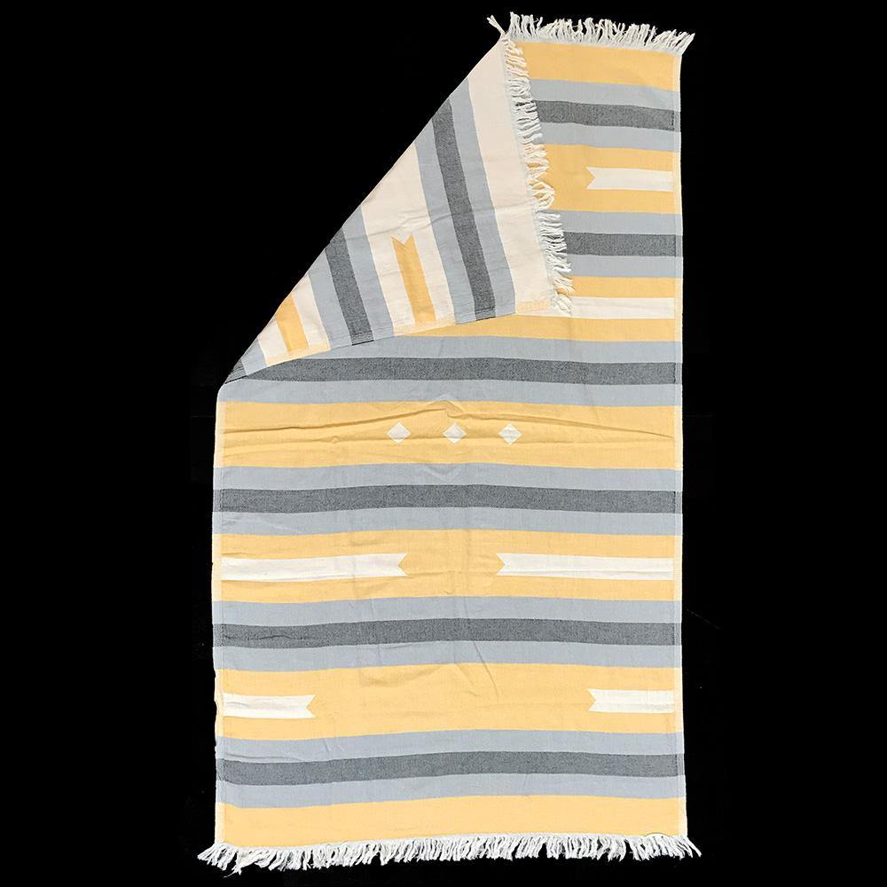 Hamam Towel Jackie yellow-grey