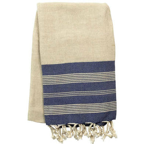 Hamam towel Lino blue - hand-woven and pre-washed