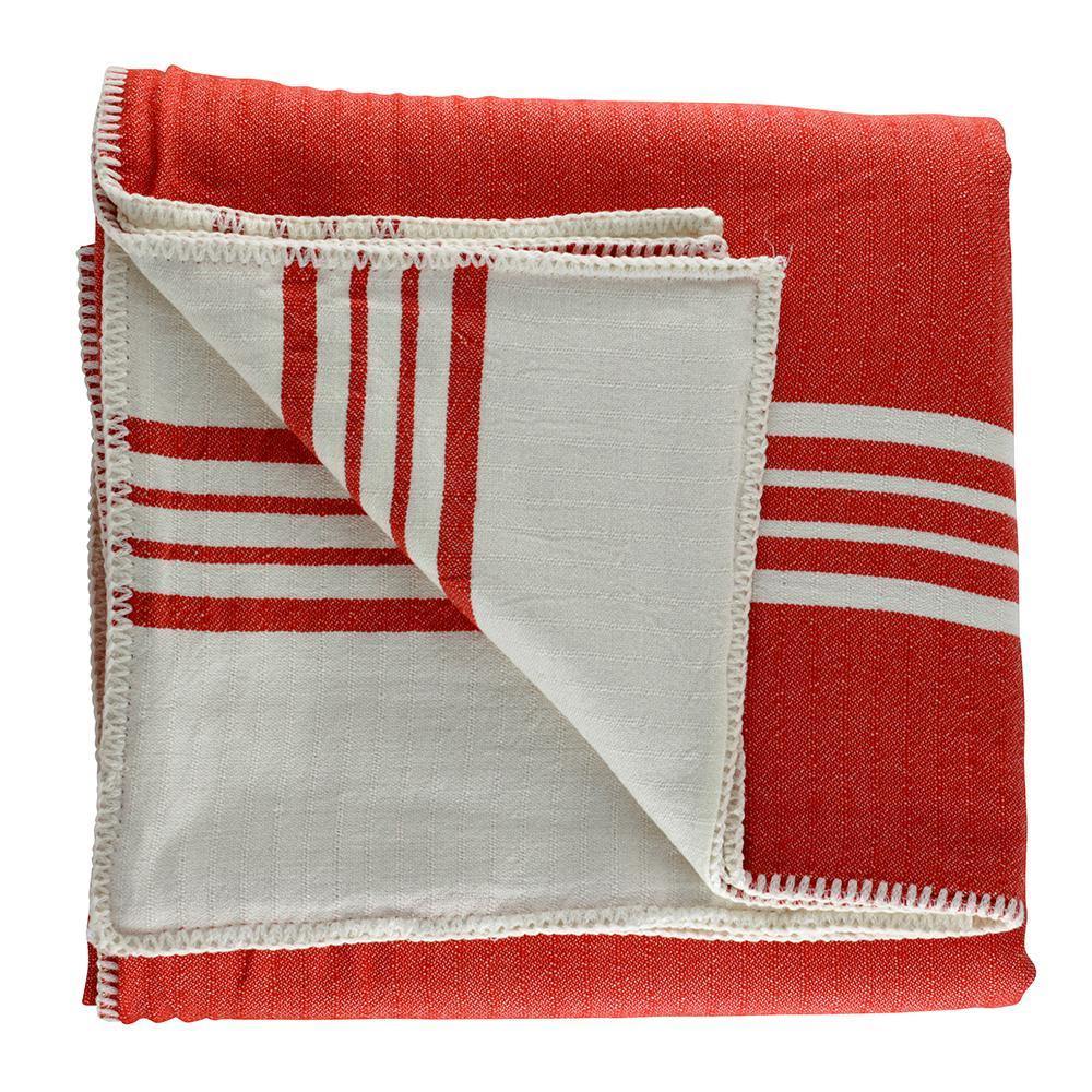 Hamam blanket / plaid Leyla red - hand-woven and pre-washed
