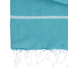 Download the image in the gallery viewer, Hamam towel Sara petrol green by Hamamista
